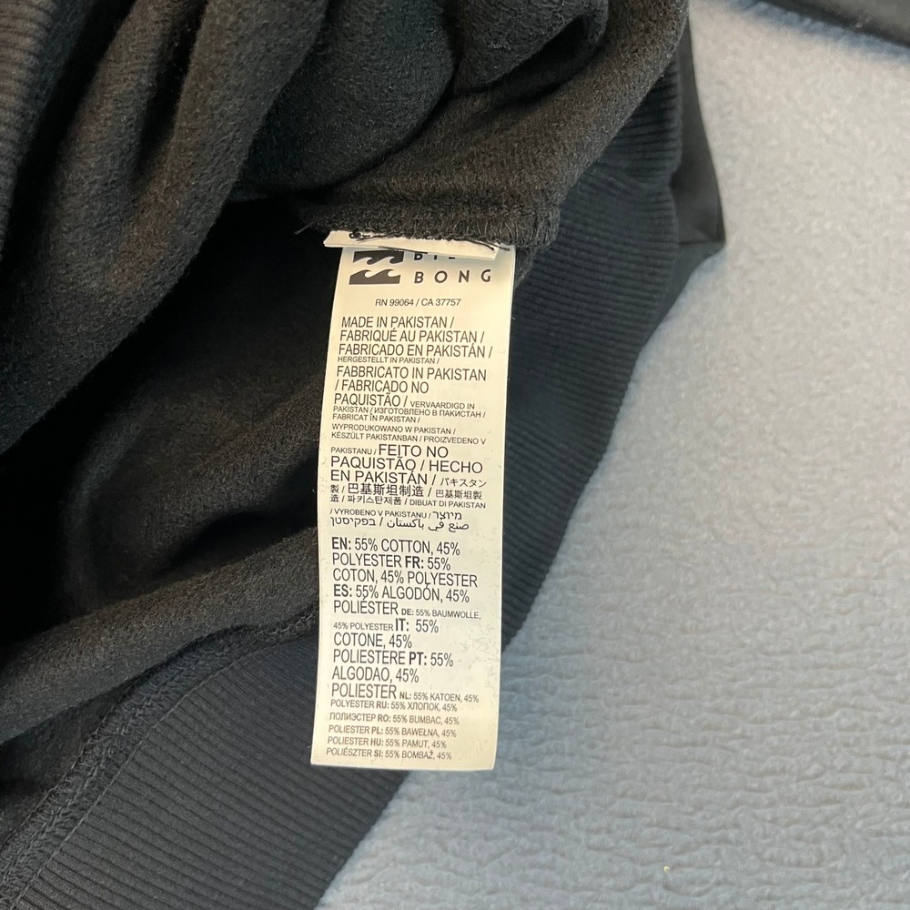 Billabong All Day PO Hoodie Mens Medium Black Recycler Sweatshirt ABYFT00336 NWT - Picture 5 of 9